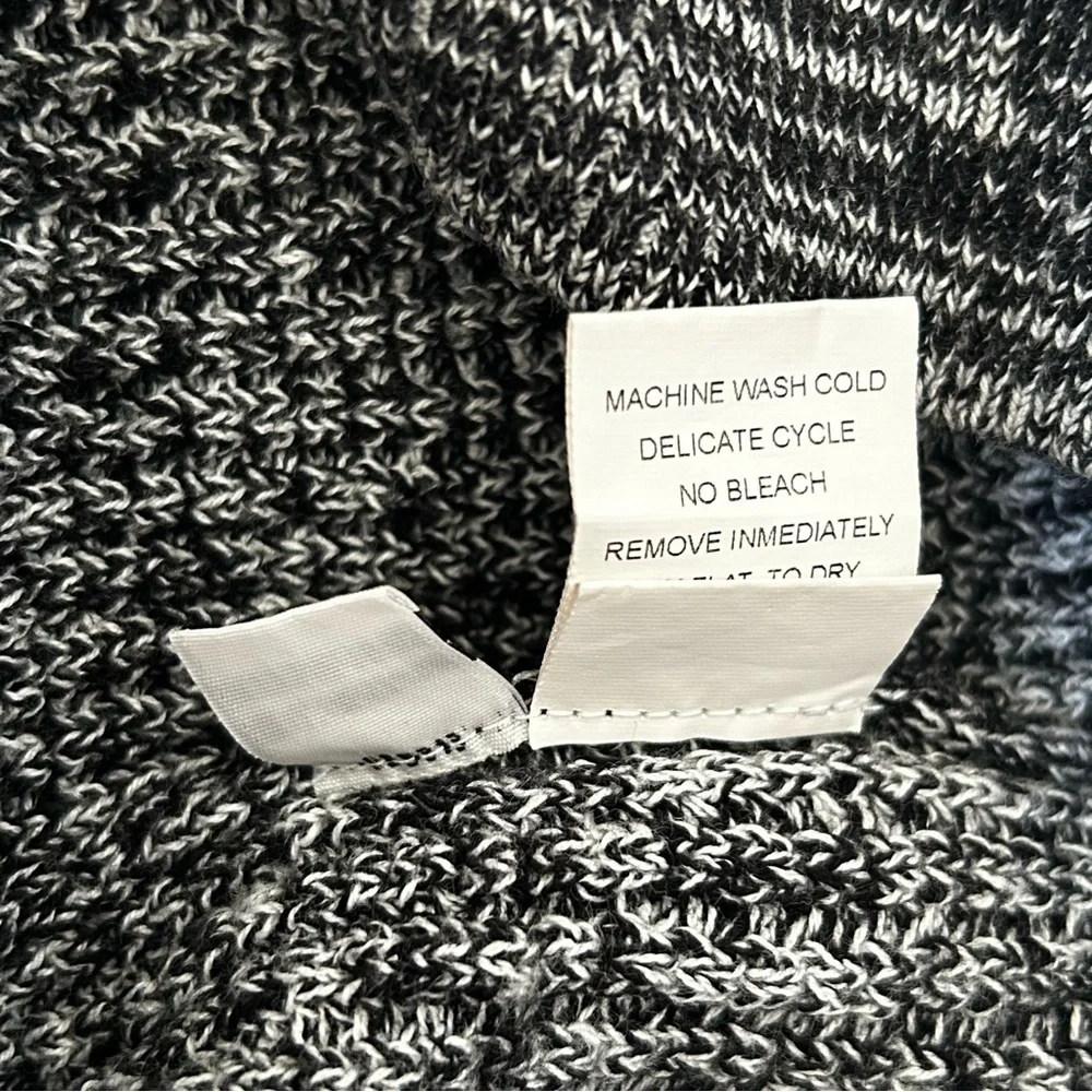 Planet Women’s Black & White Marled Crewneck Sweater